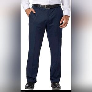 Greg Norman Blue Perfomance Golf Creased Stretch Straight Travel Pants 34×30 EUC